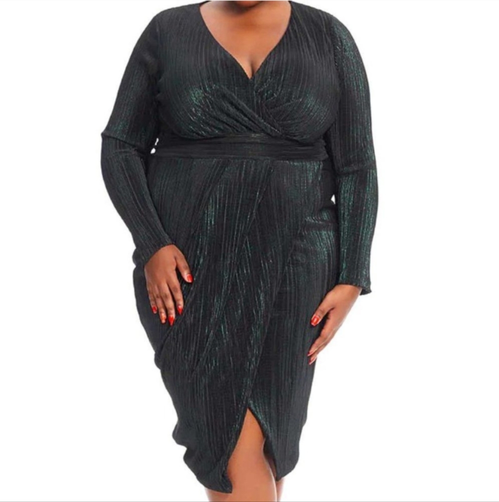 Rachel Roy Green Shimmer Dress